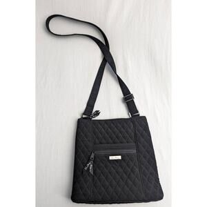 Vera Bradley Purse Crossbody Quilted Black Hipster Bag Travel Vacation Carry On